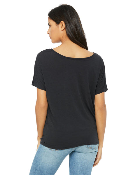 Bella Canvas Women's Slouchy Flowy T-Shirt - Junior Fit, Sizes S-2XL, 65% Polyester 35% Viscose