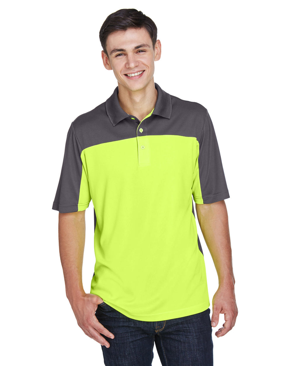 Core 365 CE101 Men's Balance Colorblock Performance Piqu Polo