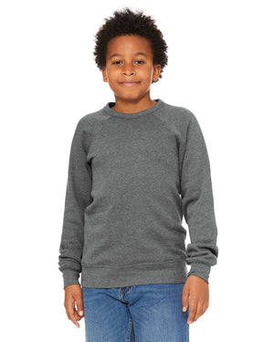 BELLA + CANVAS 3901Y Youth Sponge Fleece Crewneck Sweatshirt