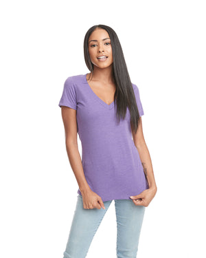 Next Level 6640 Ladies' CVC Deep V-Neck T-Shirt