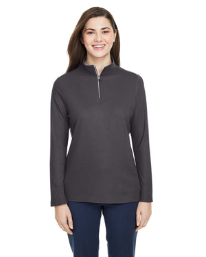 CORE365 CE405W Women's Fusion ChromaSoft Pique Quarter-Zip Pullover