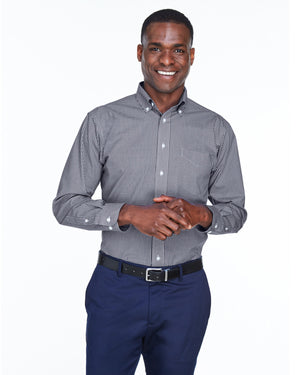 Devon & Jones D640 Crown Collection Gingham Check Woven Dress Shirt
