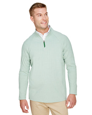 Devon & Jones DG480 CrownLux Performance Clubhouse Micro-Stripe Quarter-Zip Pullover