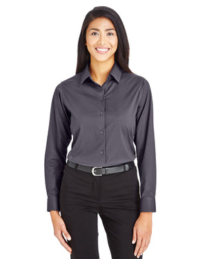 Devon & Jones DG535W Women's CrownLux Performance Tonal Mini Check Woven Dress Shirt