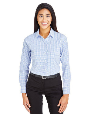 Devon & Jones DG540W Women's CrownLux Performance Micro Windowpane Woven Dress Shirt