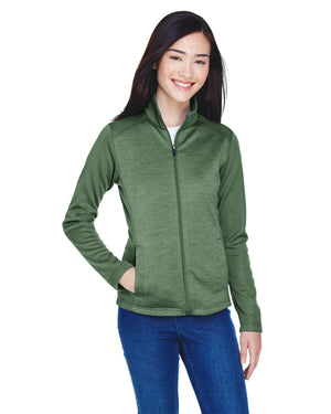 Devon & Jones DG796W Women's Newbury Colorblock Mélange Fleece Full-Zip Jacket