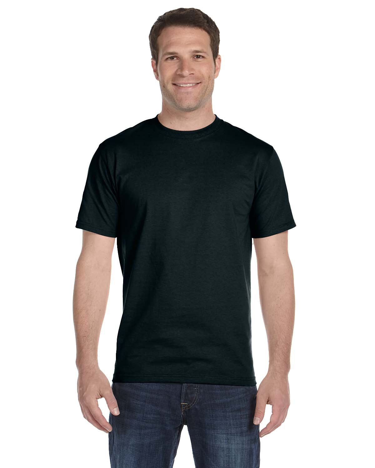 Hanes Perfect-T Tear-Away T-Shirt 100% Cotton Black or White, S, M, L, XL