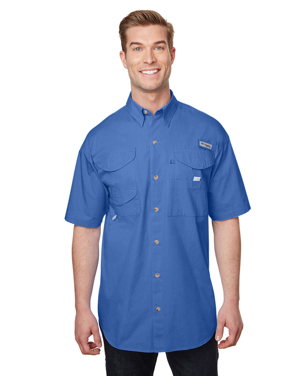 Columbia 7130 - Men's Bonehead Short-Sleeve Shirt Vivid Blue - L