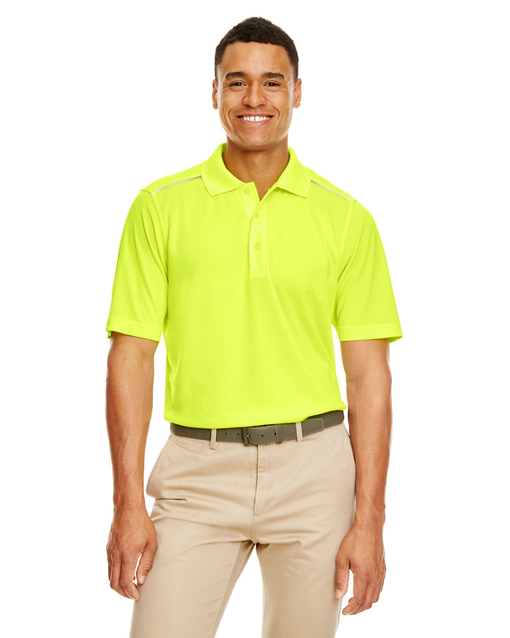 Core 365 88181R Men's Radiant Performance Piqu Polo withReflective Piping
