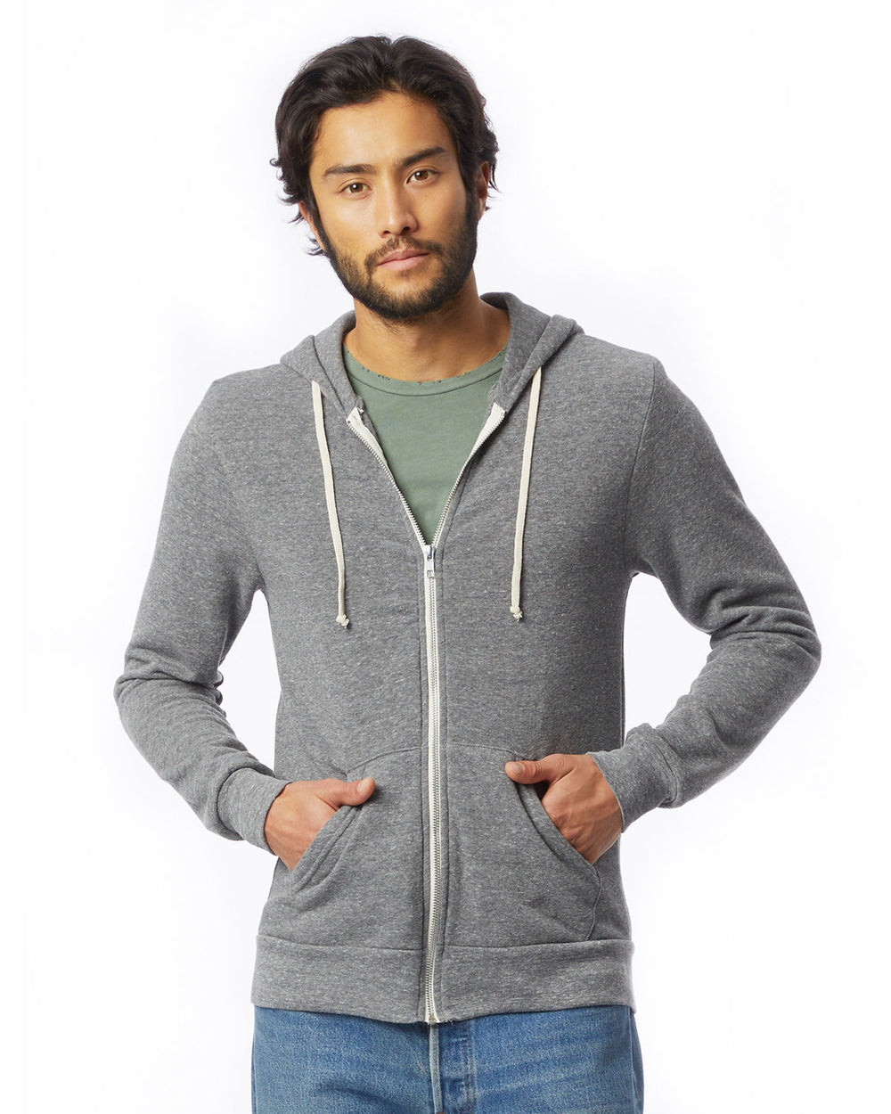 Alternative AA9590 Men's Rocky Eco-Fleece Zip Hoodie