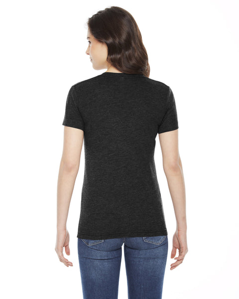 American Apparel BB301 Ladies Short-Sleeve Crewneck T-Shirt - 50% Cotton 50% Polyester, Form-Fitting