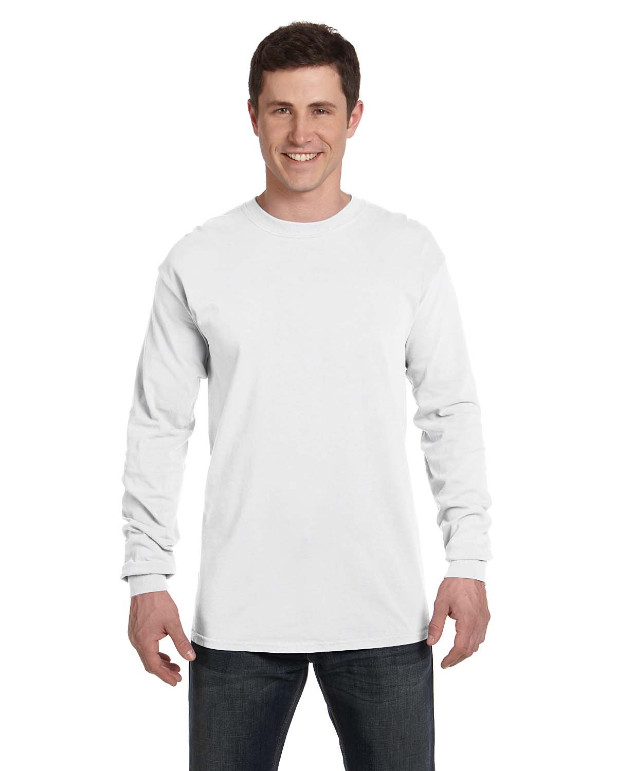 Bulk Order Garment Dyed Heavyweight Long Sleeve T Shirt by Comfort